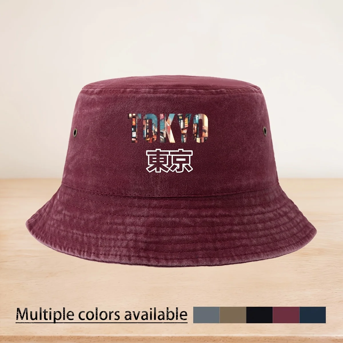 TOKYO Street Scene Printed Fisherman Hat, Casual Hat for Dining And Leisure, All-Season Foldable Bucket Hat, Unisex Trendy Fishi