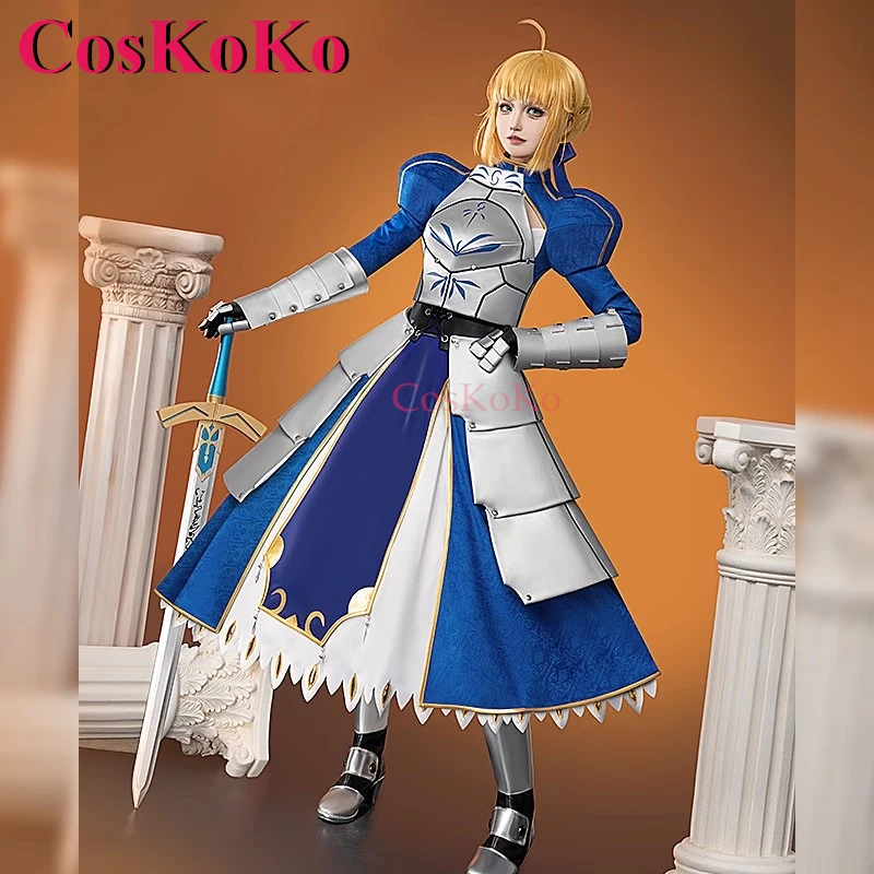 CosKoKo Altria Pendragon Cosplay Game Fate/Grand Order Costume Saber Fashion Uniforms Dress Halloween Party Role Play Clothing