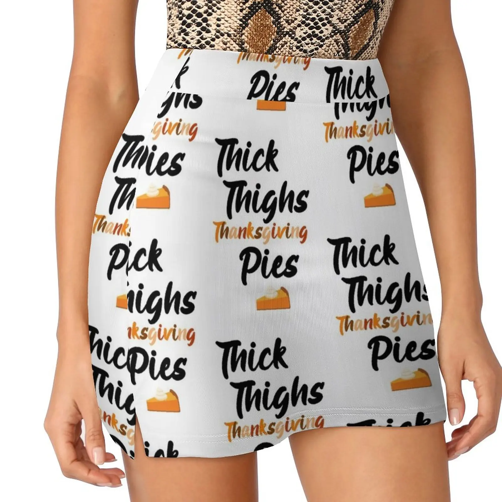 

Thick Thighs and Thanksgiving Pies, Pumpkinspice Mini Skirt Skort for women night club outfits