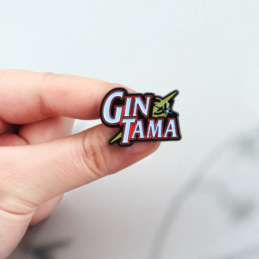 Gintama Logo Emaille-Pin Lustige Anime-Brosche Sci-Fi-Animation Zubehör-Abzeichen Schmuck Geschenk für Fans Sammlerstücke – Detail 4