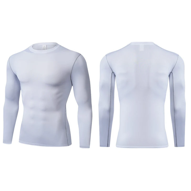 Men Undershirts Thermal Underwear Thin Fleece Elastic Compression Fitness For Winter Sprots Wear