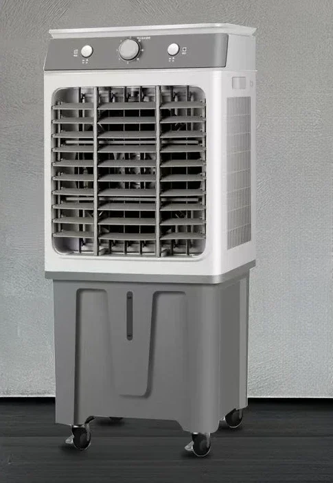 

Large, industrial chillers, evaporative, water-cooled air conditioning fans, household