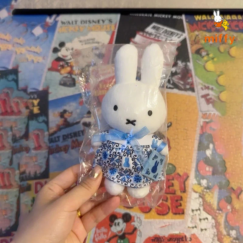 Kawaii Miffy Plush Keychain Cartoon Dopamine Backpack Doll Pendant Fluffy Cuddly Stuffed Toy Anime Accessories Girl Perfect Gift