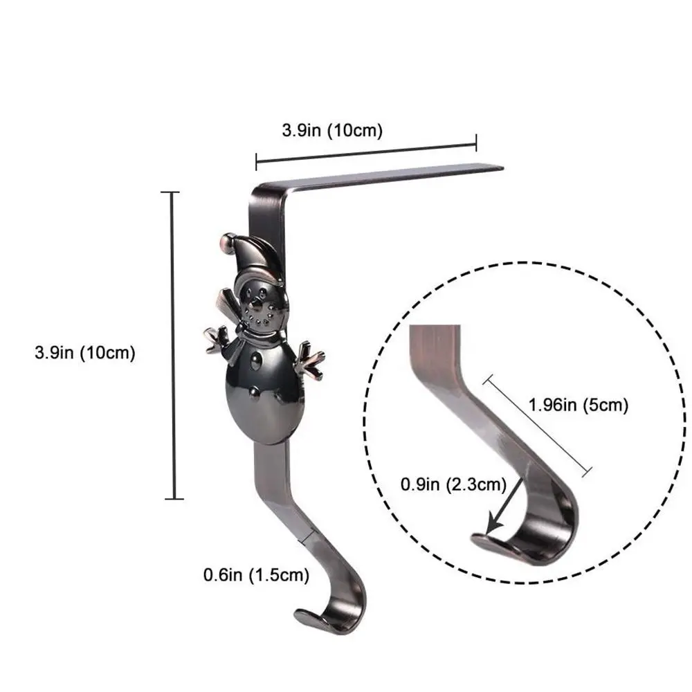 New Year Fireplace Stand Anti-Slip Metal Multifunctional Stockings Clip Christmas Stocking Holders Mantel Hooks Hanger