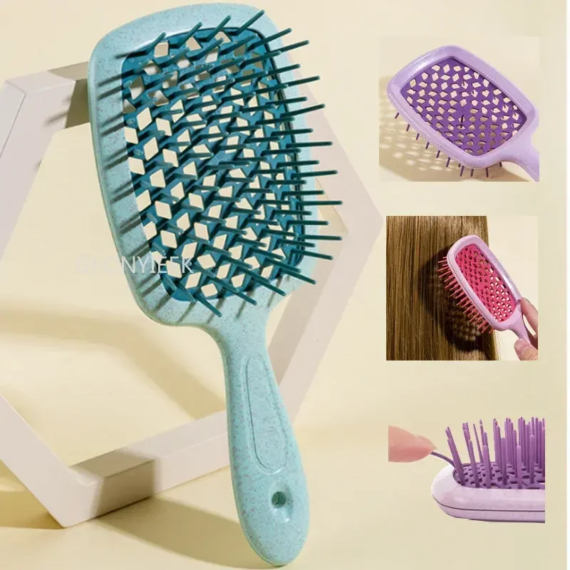 Wide Teeth Air Cushion Combs Women Scalp Massage Comb Hair Brush Hollowing Out Hairdressing Tool Drop Shipping