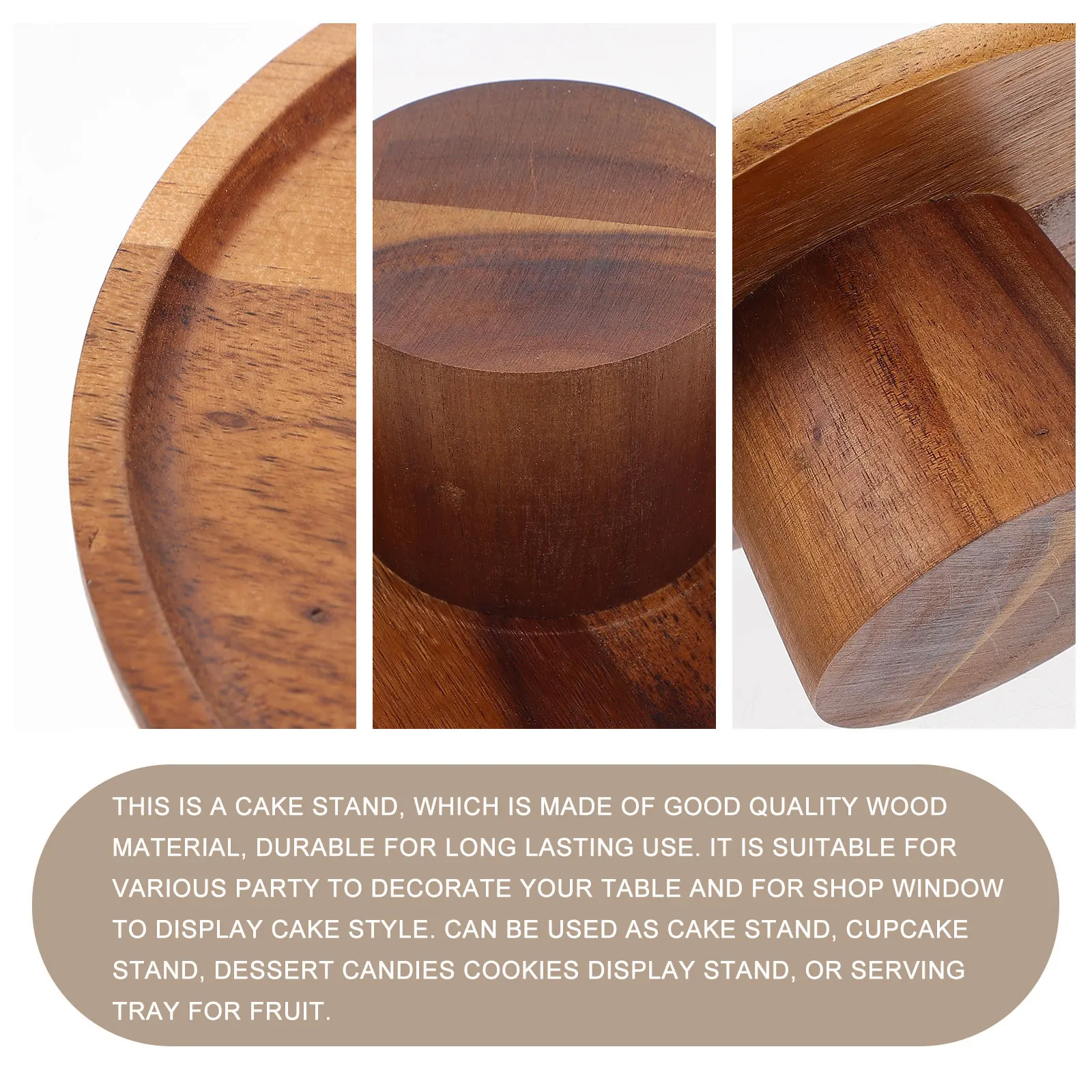 

1pc Wooden Dessert Rack Round Tray Party Wedding Cupcake Stand Cake Pan Candy Cake Holder Cookie Fruit Vase Holder