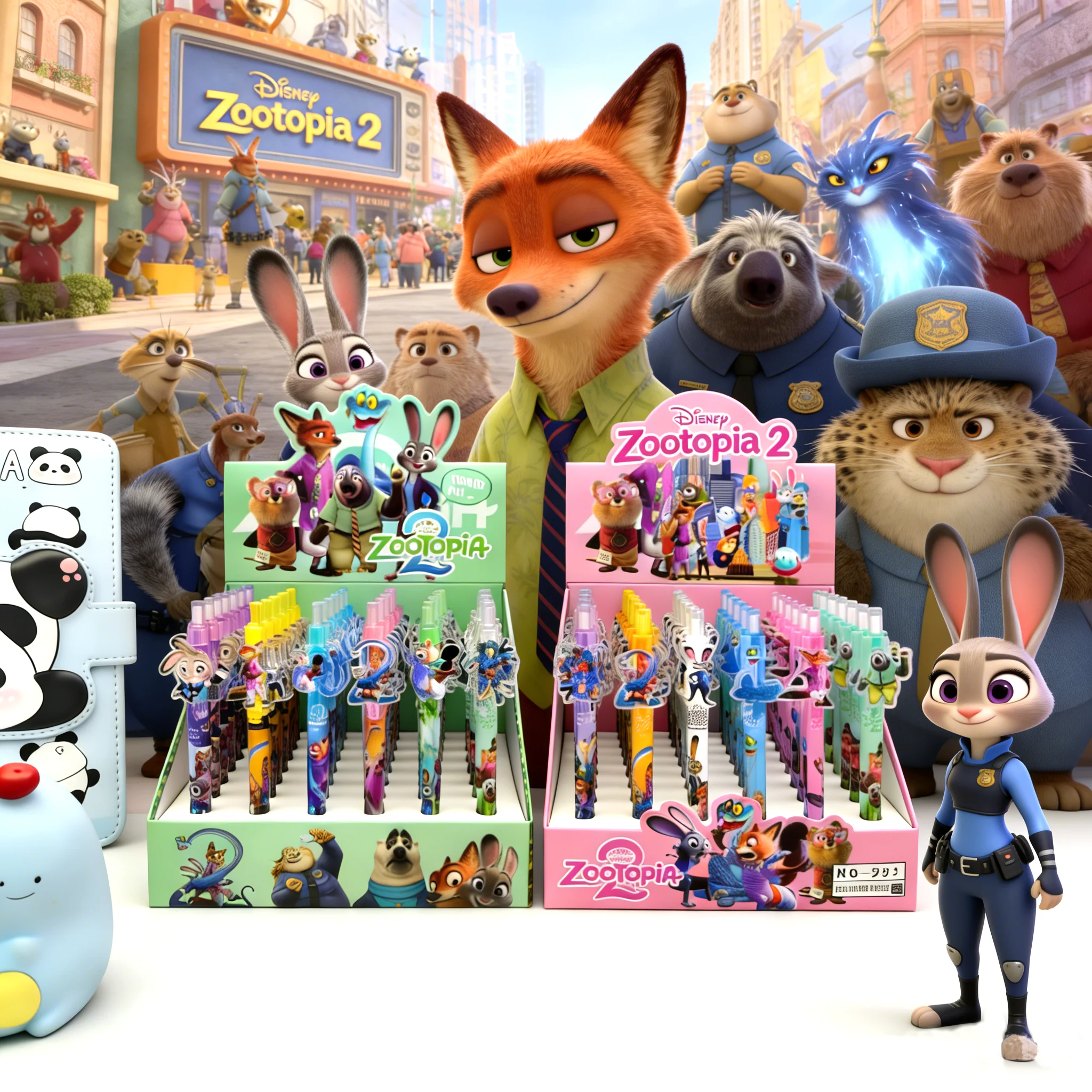 Zootopia c0.5mm canetas de gel kawaii papelaria dos desenhos animados anime periféricos derivados assinatura caneta escola material de escritório presentes de festa