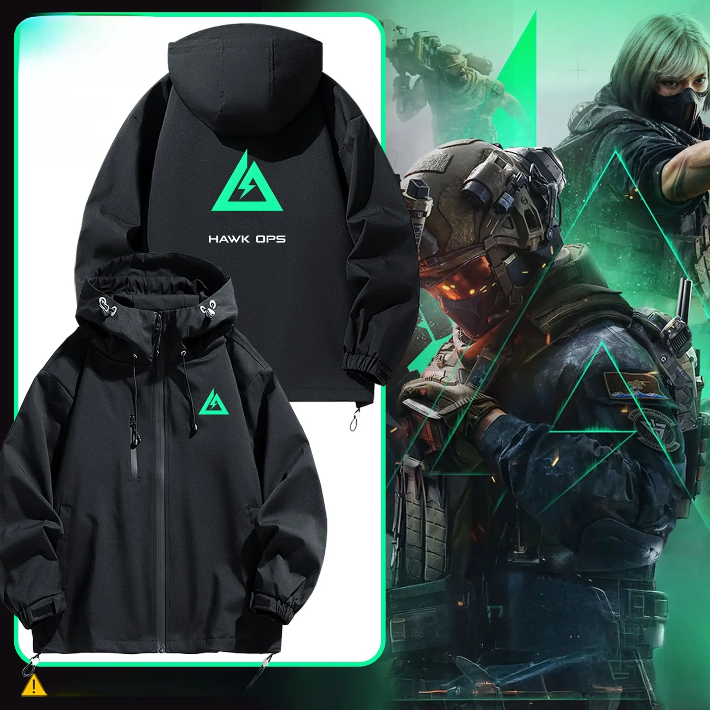 

Delta Operation GTI Assala Organization Logo Jaet for Teenage Boys Outerwear Zipper Decorated Stand Fit Anti-crease Poly...