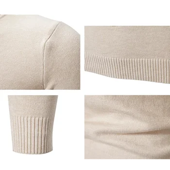 Autumn Men's Half Turtleneck Sweater Solid Color Basic Style Casual Fashion Knitwear Slim Fit High Elastic Male Warm Pullovers 5 Autumn Men's Half Turtleneck Sweater Solid Color Basic Style Casual Fashion Knitwear Slim Fit High Elastic Male Warm Pullovers 5