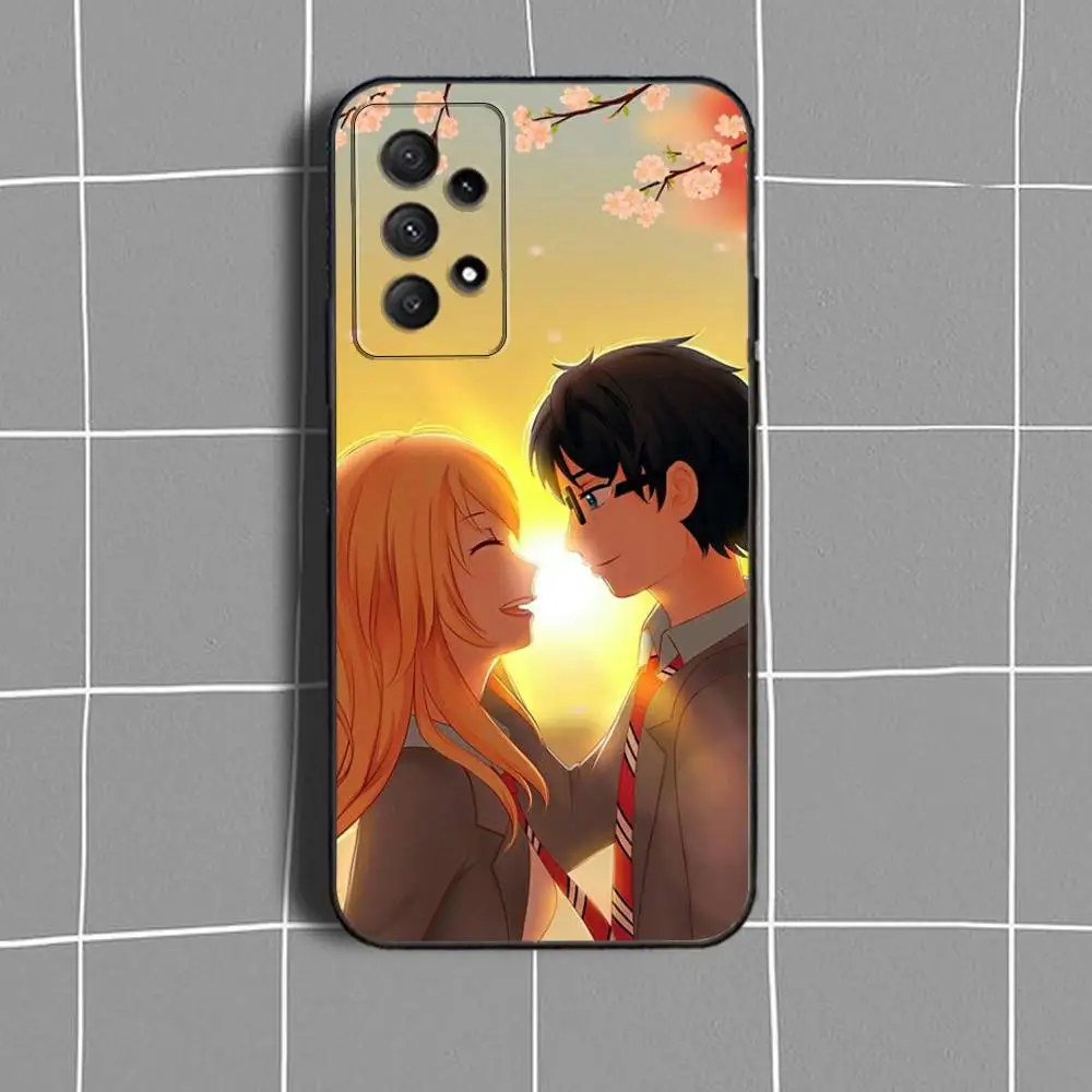 Чехол для телефона Y-Your L-Lie in April для Samsung Galaxy A73,31,32,72,41,53,52,71,22,5G, Note,J7,8,9 Soft Black Cover