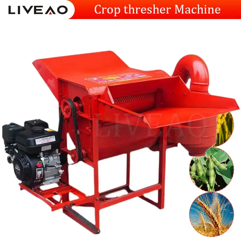 

Small Multi Crop Thresher For Rice Paddy Wheat Multifunction Soybean Sorghum Millet Shelling Threshing Machine Driven By Motor