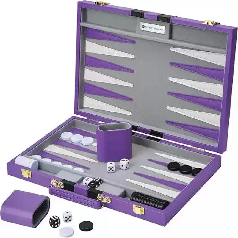 11 Inch PU Leather Chess Set Box Portable Handheld Luxury Gift Case For International Chess Game Storage