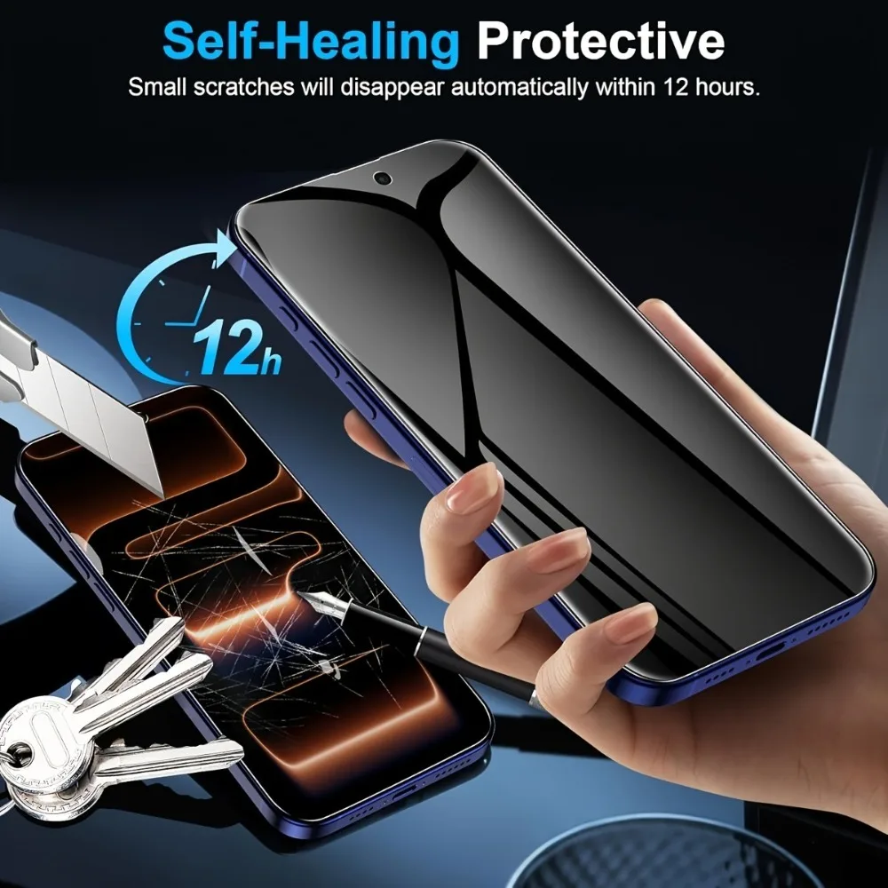 4Pcs Full Cover Privacy Hydrogel Film for iPhone 17 16 15 14 Pro Max 15 16 Plus Screen Protector for iPhone 13 12 11 Pro Air 17e view 5