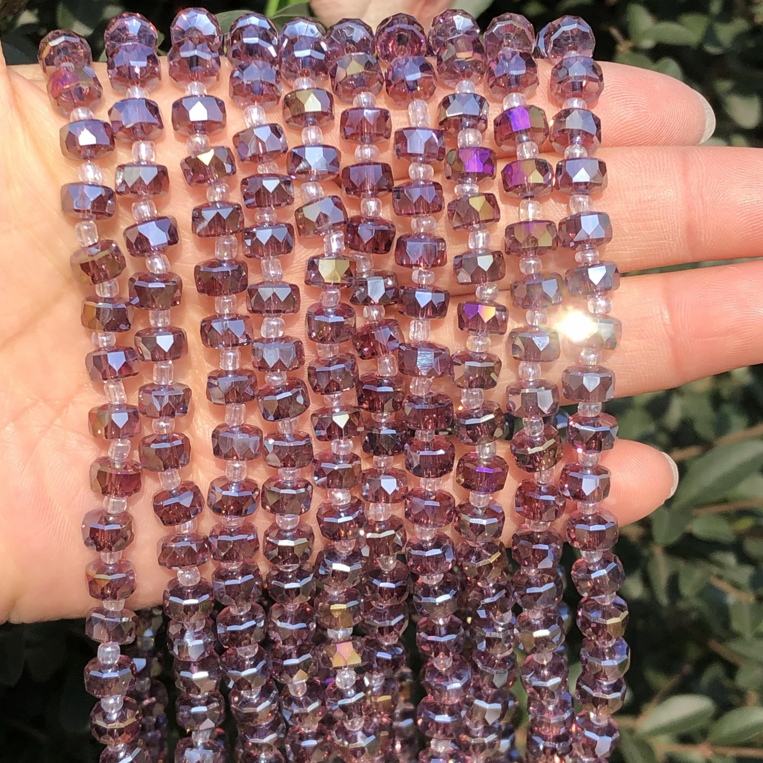 80 stks Upscale AB Paars Rood Wiel Australische Kristal Ronde Facet Losse Ambachten Kralen voor Sieraden Maken DIY Armband Accessorise