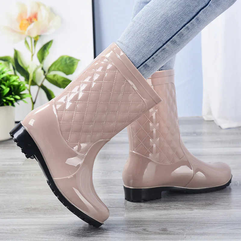 Comemore buty damskie wiosenne buty przeciwdeszczowe damskie rozmiar 43 antypoślizgowe obuwie damskie kalosze z Pvc 2024 Botas De Lluvia Mujer