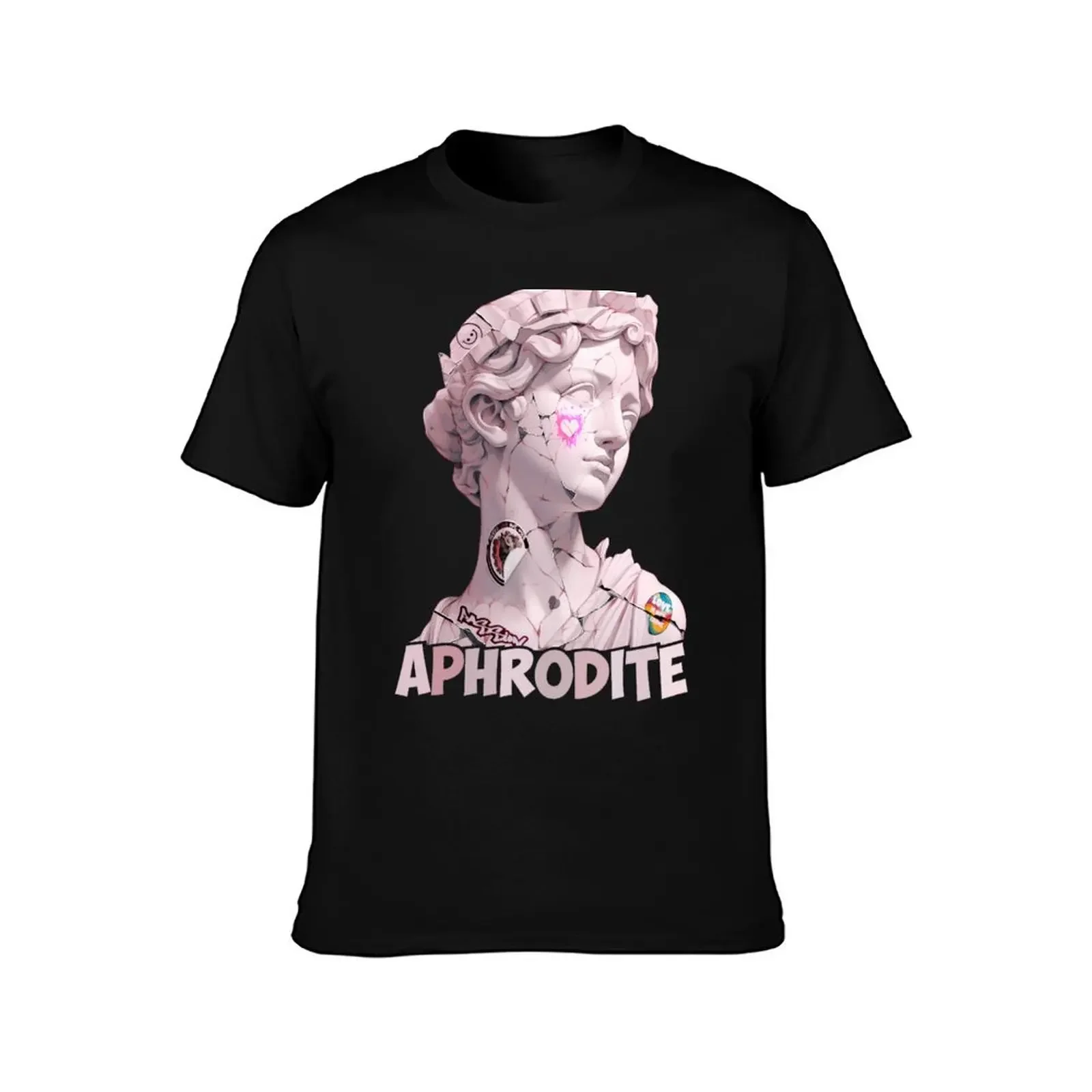 Aphrodite - Cracked Beauty T-Shirt anime t shirts sports fans shirts graphic tee heavyweights mens graphic t-shirts hip hop