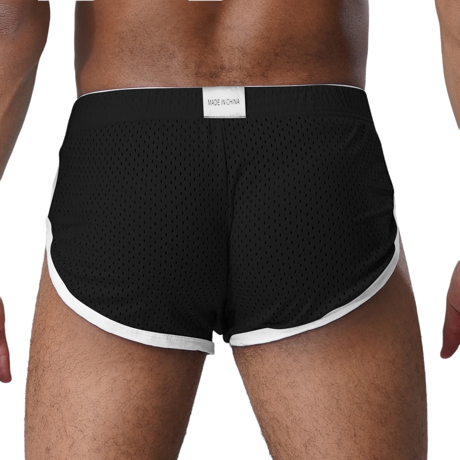 Ultra Light Mens Workout Boxers Breathable Mesh Sweat Wicking Quick Dry Trims Stretch Elastic Waistband Sports Wear Activewear