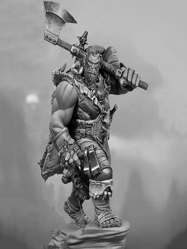 Unmontierte 1/24 Ancient Fantasy Warrior Stand Resin-Figuren-Miniaturmodellbausätze, unbemalt