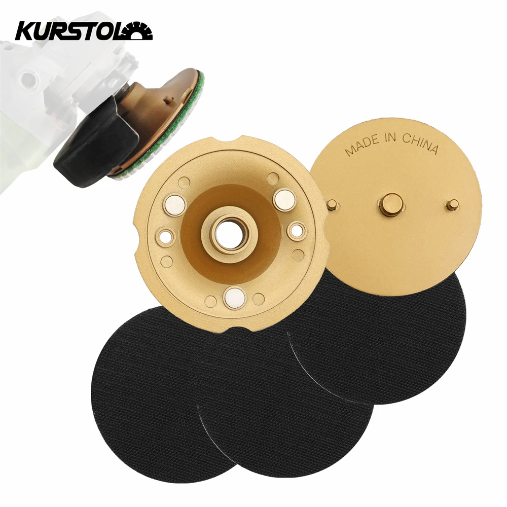 Kurstol-alumínio Backer Pad Baseado para Angler Grinder Diamond Polishing Pads Base Removível Dia 100 mm 1set