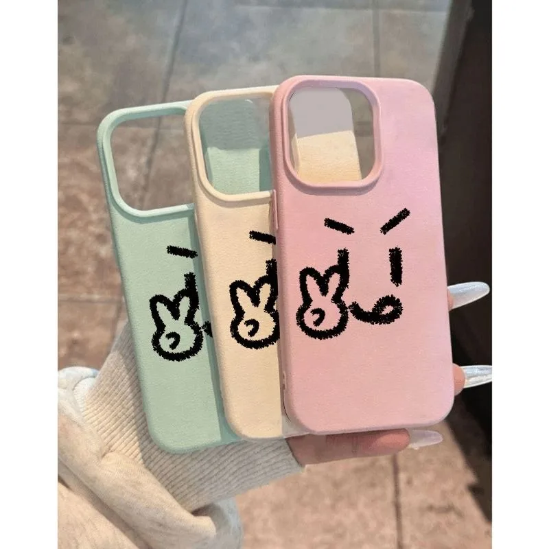 Scissors Hand Little Man Case For Samsung A05S A06 A07 A15 A16 A17 A34 A35 A53 A54 A55 S23 S24 FE S25 Ultra A26 A36 A56 Case