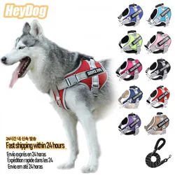 Service Dog Chest Harness No Pull Dog Hook Suitable Large Dog Vest Style Walking Rope Control Dog Strap Accessories Prevent Loss