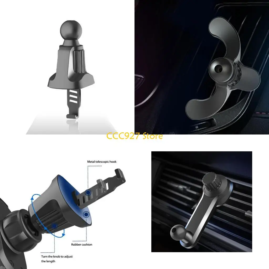 B03F Car Air Vent Mount Clip Adapter Universal 17mm Ball for Head Phone Holder Stand