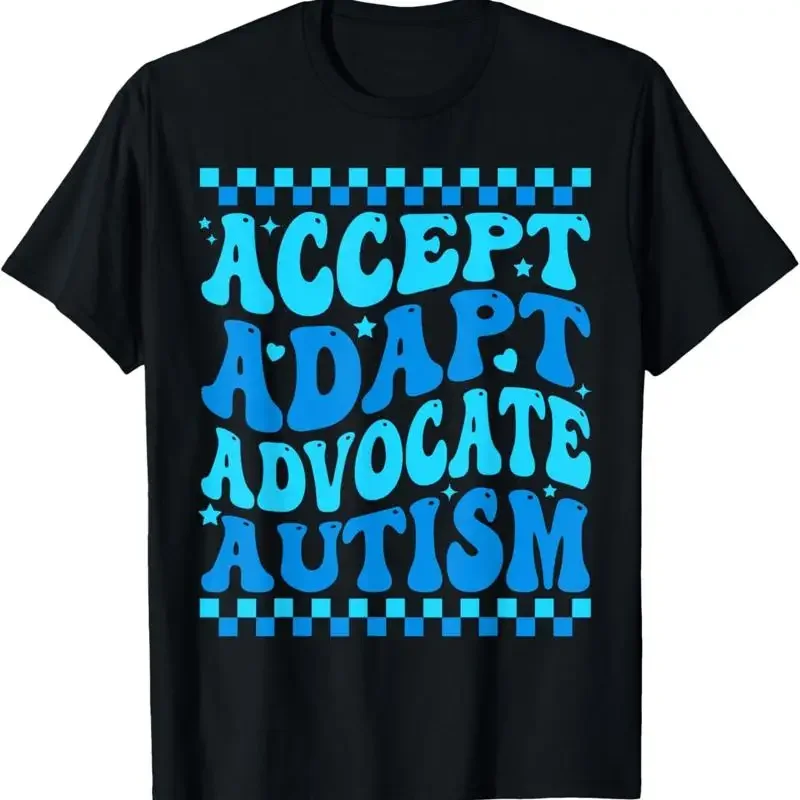 Accept Adapt Advocate Autism Awareness Month Kids T Shirt