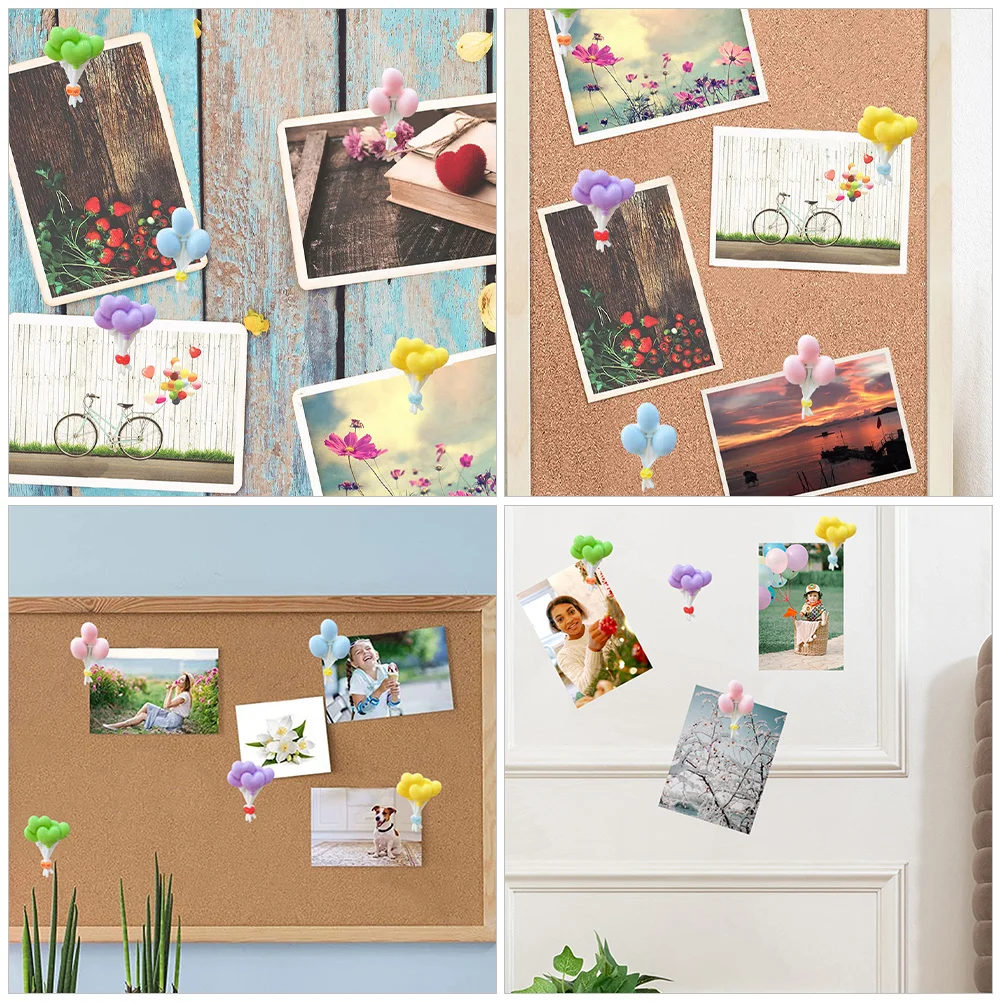 

30Pcs Wall Decoration Thumbtacks Resin Flower Design Compact Push Pins Multi-Function Cork Board Accessories