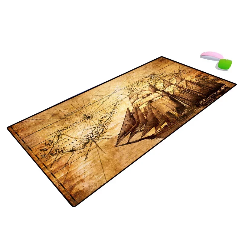 Vintage Sailboat Mouse Pad Extended Pad Gaming Accessories Mouse Gamer Gaming Mats Desk Pad Office Mousepad Rug Keyboard Setup