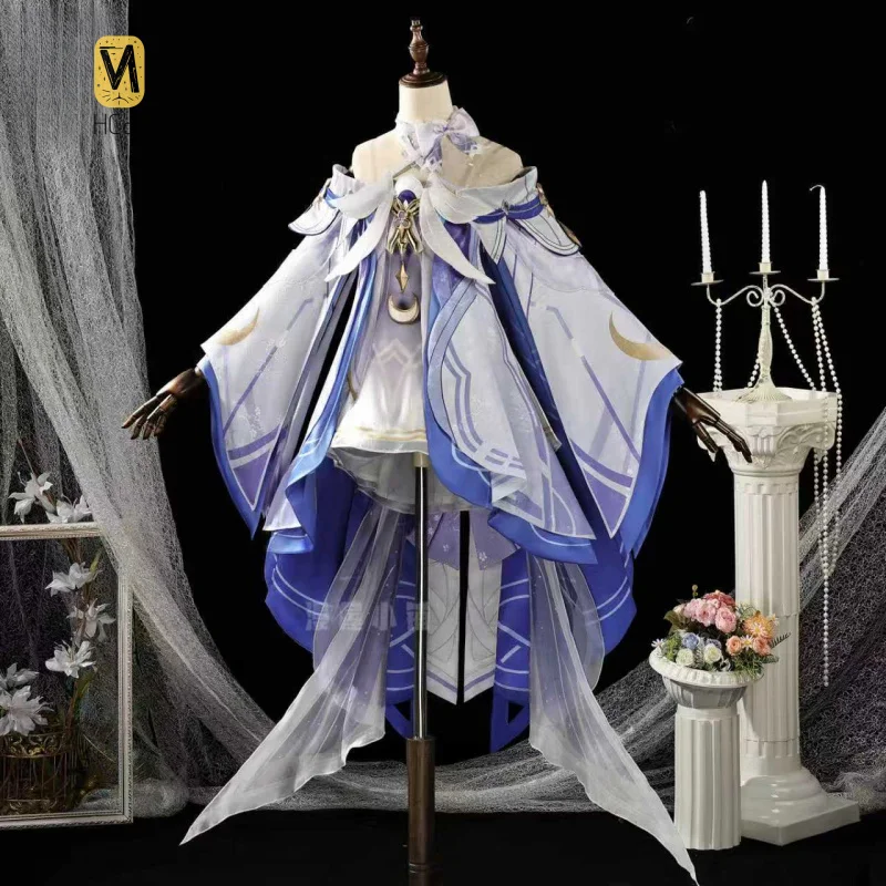 

Genshin Impact Columbina Cosplay Costume Anime Party Uniform Hallowen Play Role Clothes Clothing HCos