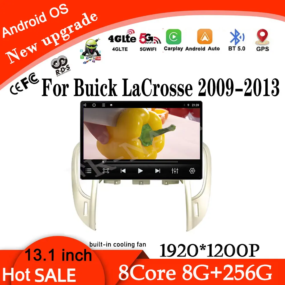 Car Radio Lntelligent Multimedia Player Android Auto Carplay WIFI 4G DSP For Buick LaCrosse 2009-2013