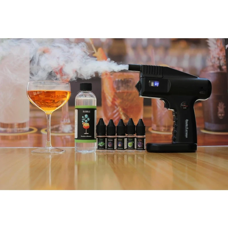 Real-Photo-Cocktail |Smoke fragrant| Smoke Bubble Gun | Steam Jet Cocktail Bubbles | Smoke Gun