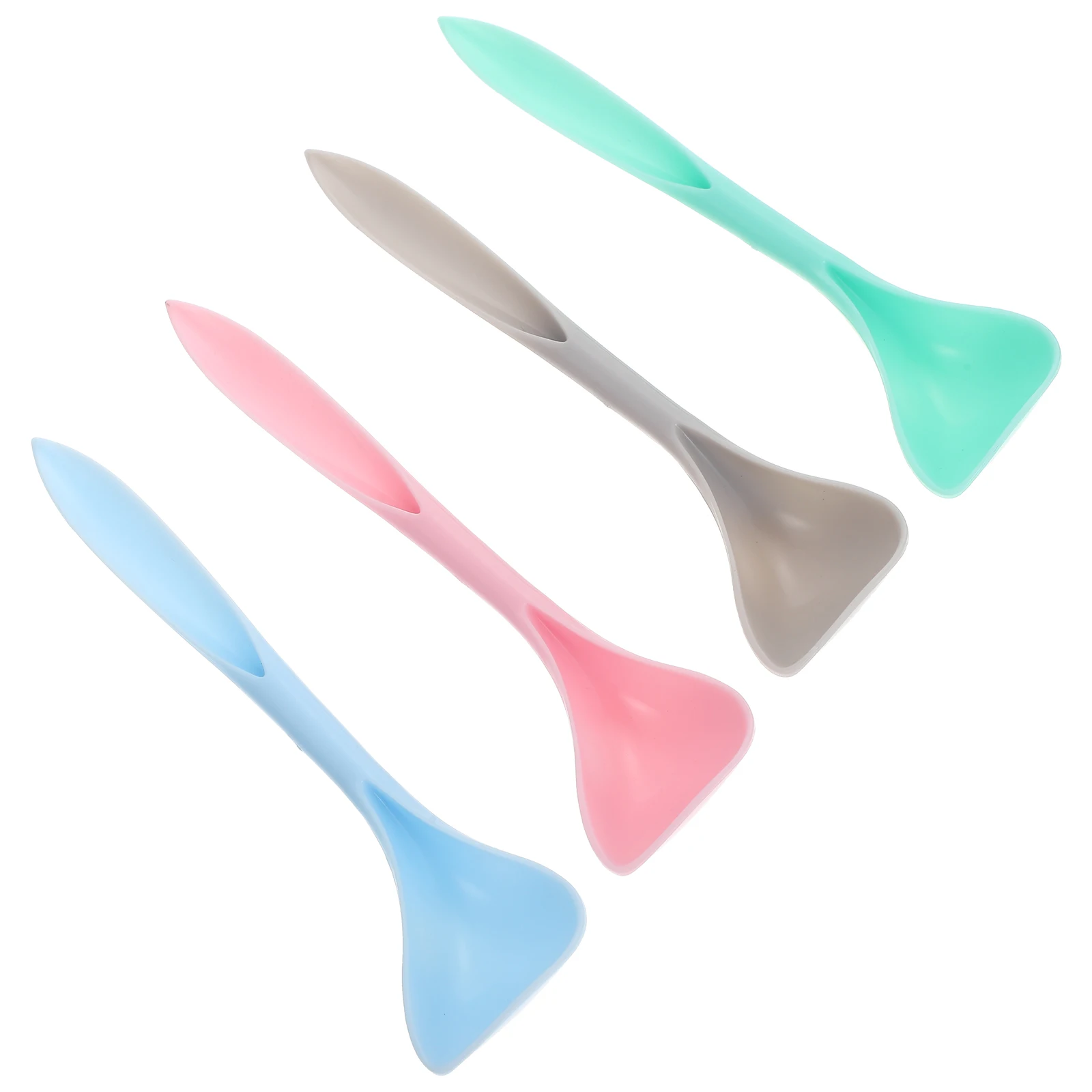 

4pcs Pet Food Long Handle Plastic Cat Food Spoon For Easy Feeding Mixing Durable Dog Accessory Household Can Spoon