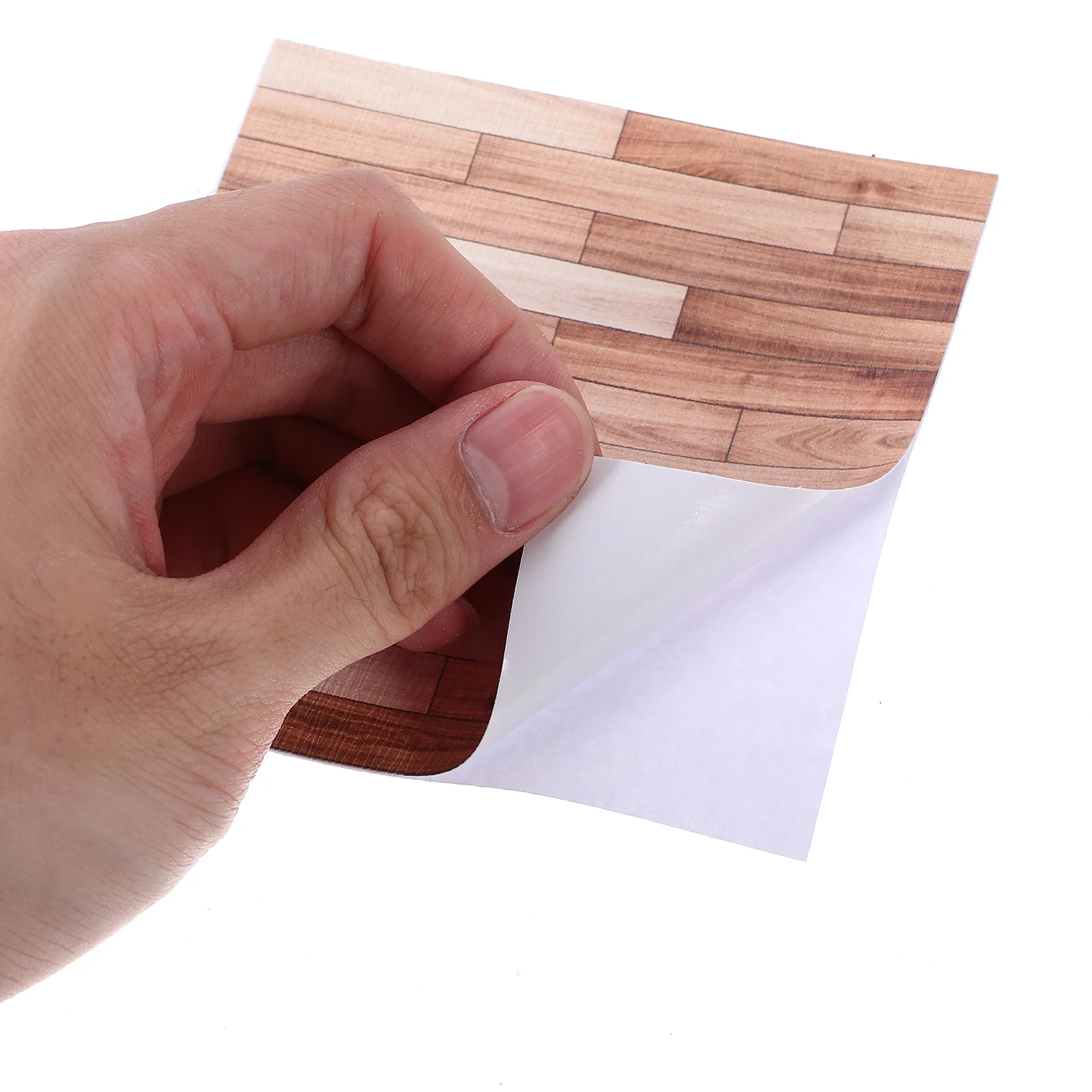 

1 Bag Wood Grain Tile Sticker Peel Stick Imitation Wood Texture Self Adhesive Kitchen Bathroom Wall Decals Home Decor