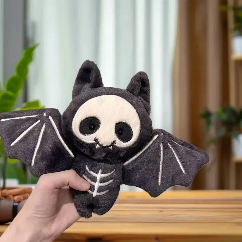 かわいいぬいぐるみスカルバットキーホルダー漫画ぬいぐるみおもちゃバッグペンダントバックパック吊り下げ装飾ハロウィンギフト