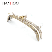 20.5cm Metal Purse Frame Wallet Closure DIY Buckle Lock Bag Handle Bronze For Clutch Closure Hardware Accessories10pcs/lot