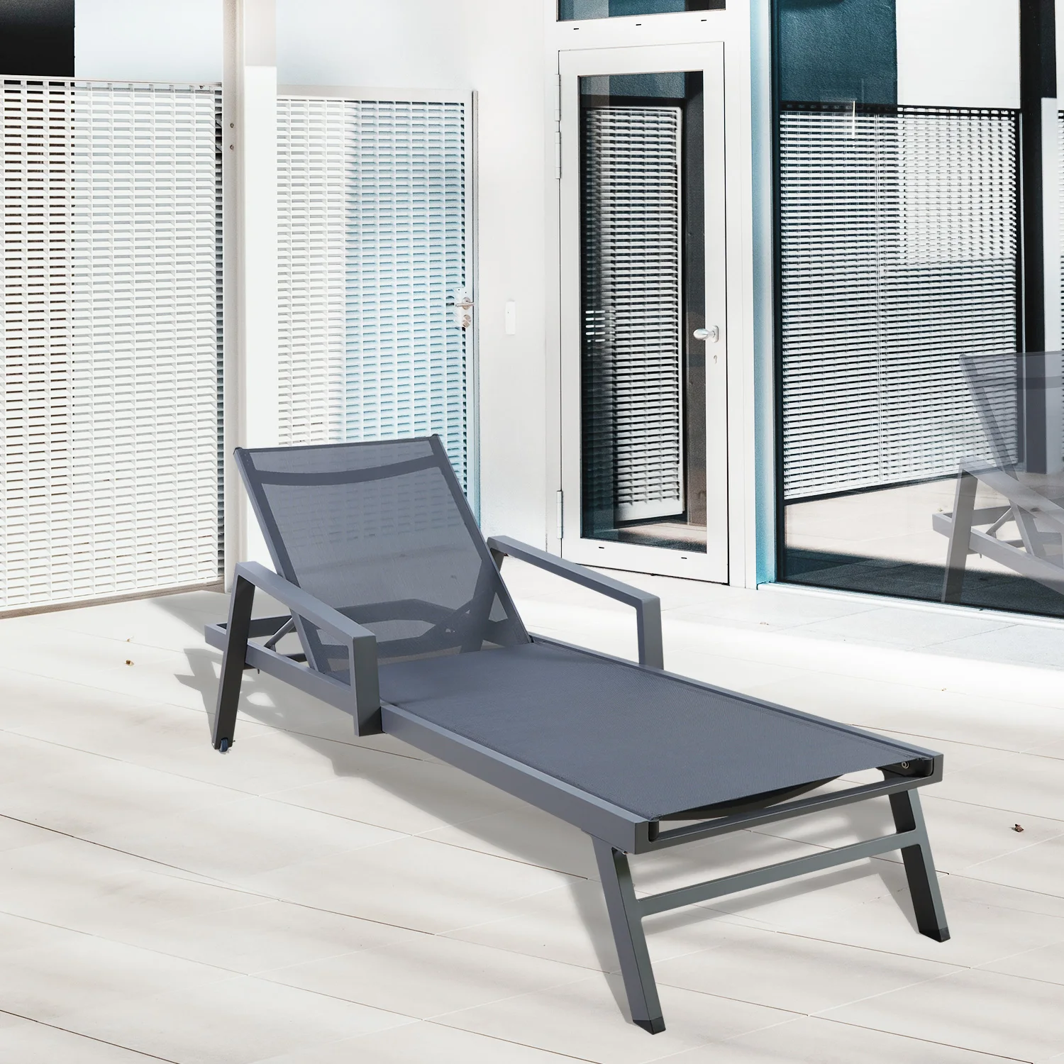 

High End Pool Folding Sun Bed Chaise Lounge Poolside Portable Sun Bed Outdoor Beach Lounge Chair Sun Lounger