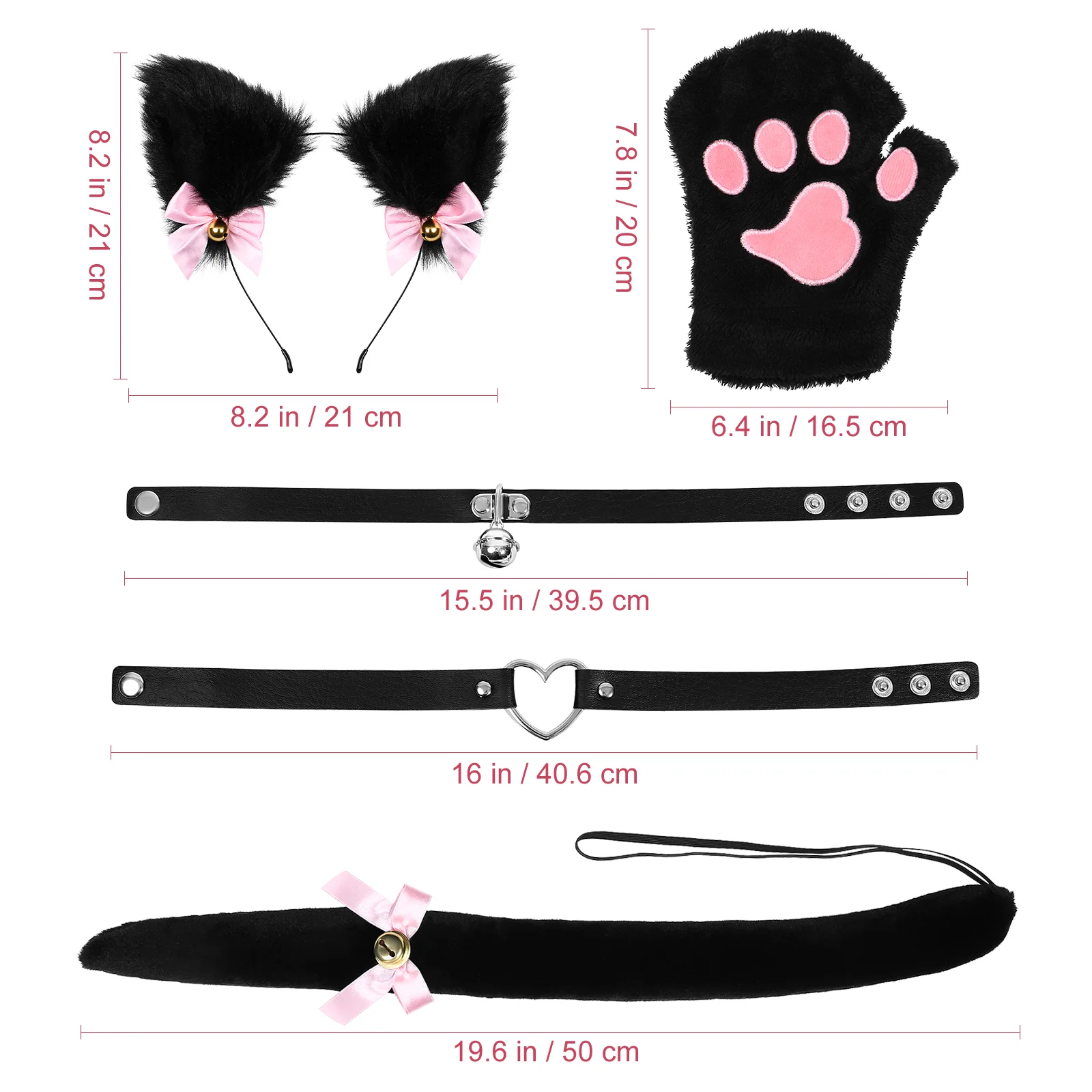 ヘッドバンドセットオオカミキツネヘッドバンド耳コスプレアクセサリーフェイクファー猫毛深い女性