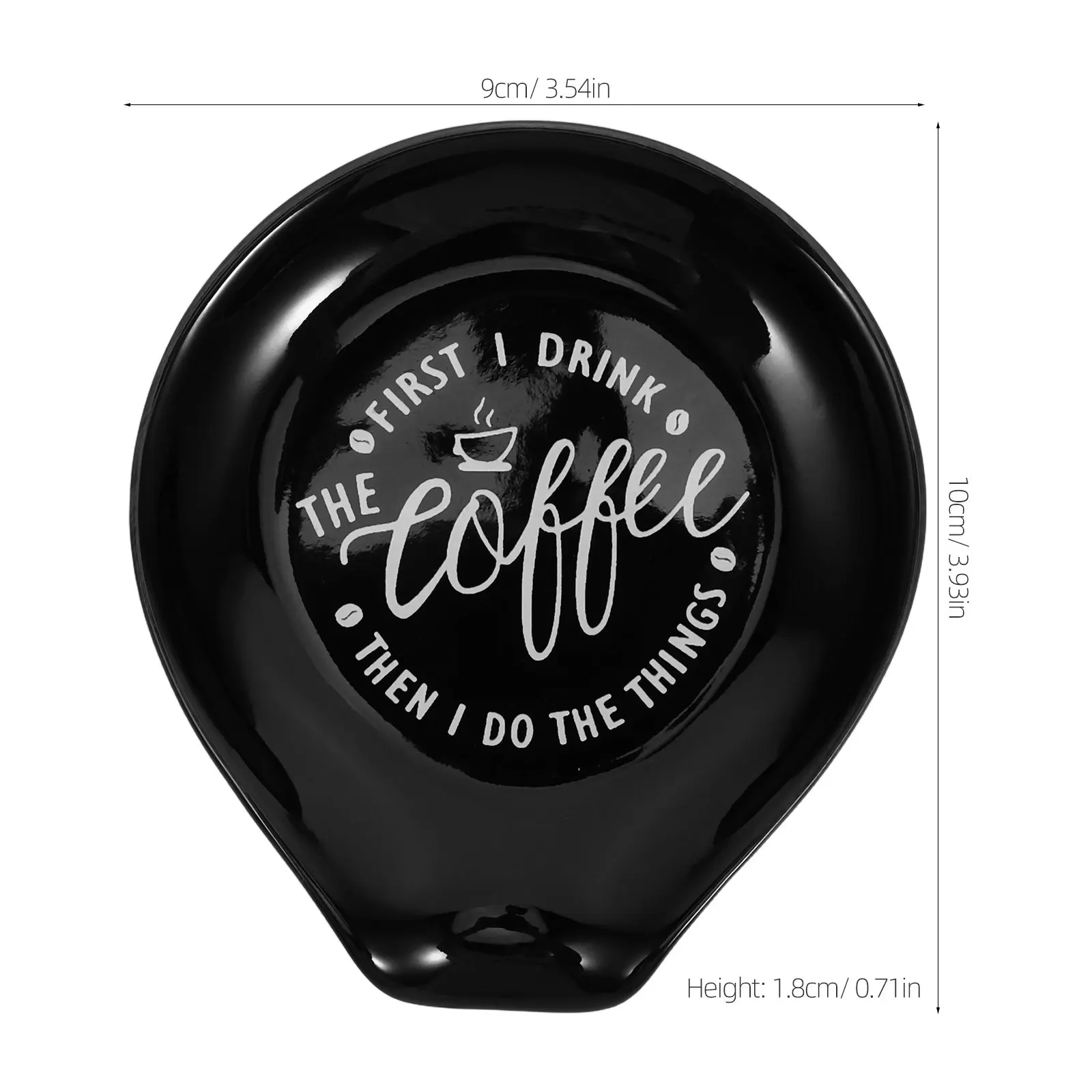 Ceramic Coffee Spoon Rest 3.9x3.5in Matte Porcelain Spoon Holder Kitchen Counter Teaspoon Tray Coffee Station Accessories