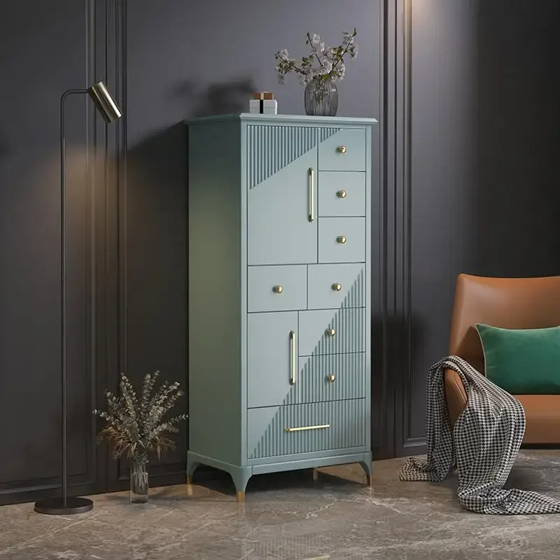 Simple light luxury modern side cabinets, decorative chest cabinets, living room foyer storage cabinets, lockers