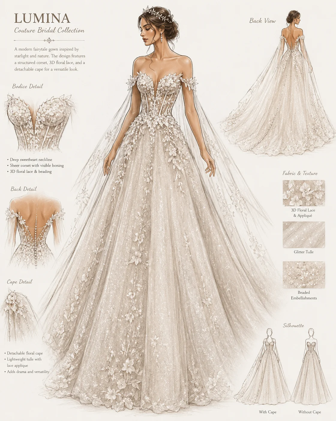 

Elegant Lace Wedding Dress Long Sleeve Sweetheart Princess Ball Gown Bridal Dress Beaded Luxury Long Train Vestido De Novia