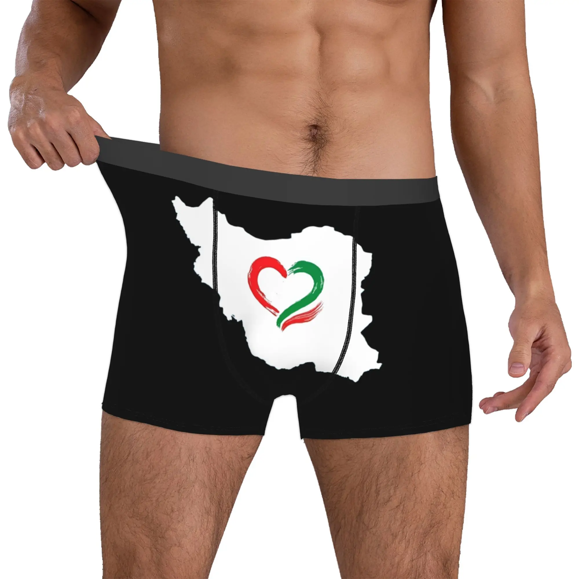 

Custom I-Iran Boxers Shorts Men's Flag Briefs Underwear Novelty Underpants