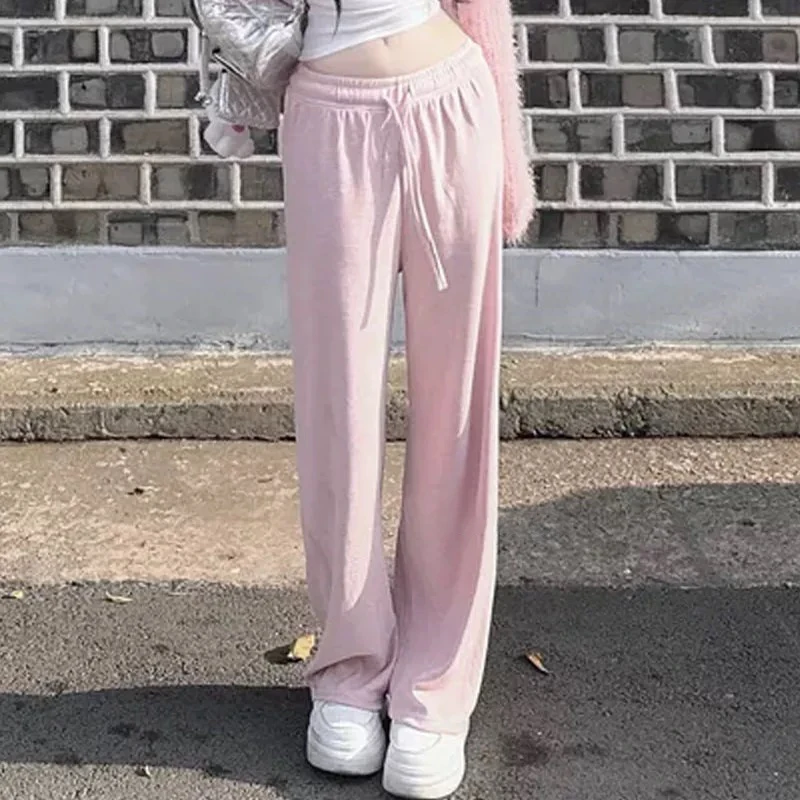 Dongda Gate New Arrival Casual Pants Who Wears It Looks Beautiful Super Leg Shaping Slimming Loose High Waist Straight Leg Pants