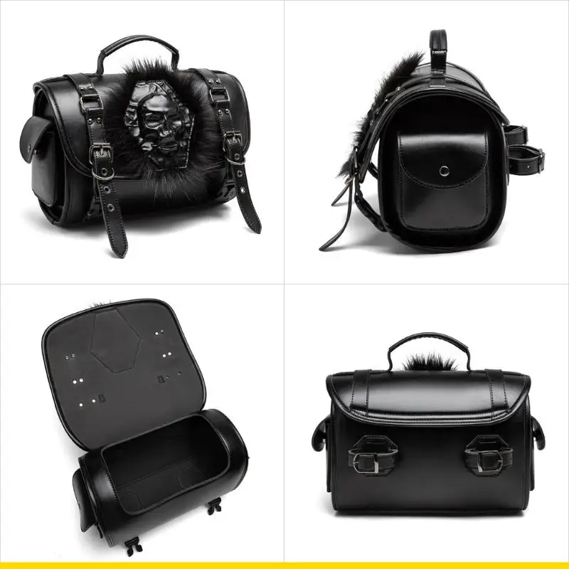 SZCH Waterproof Riders Themed Bike Bag Saddlebag With Metal Rivets And Adjustable Fastening For Safe Long Distance Trips