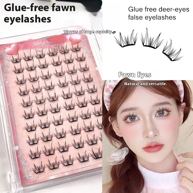 

Fairy Glue-free False Eyelashes No Need To Remove Segmented DIY Eyelash Extension Thin Band Reusable Natural Lashes Daily Use