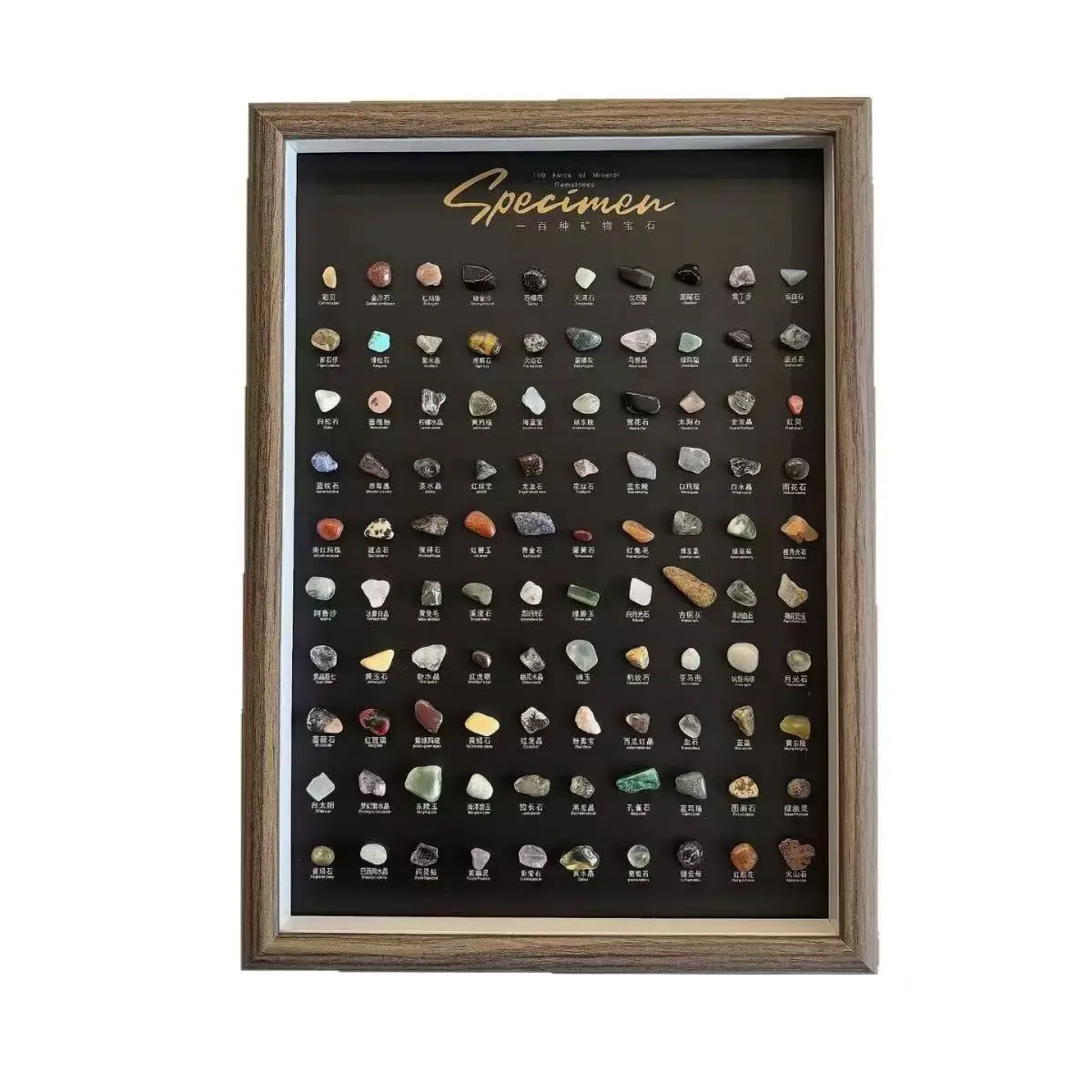 100 Kinds of Natural Crystal Ore Specimens & Raw Stone Decorations for Collection & Display, Creative Handmade Finished Products