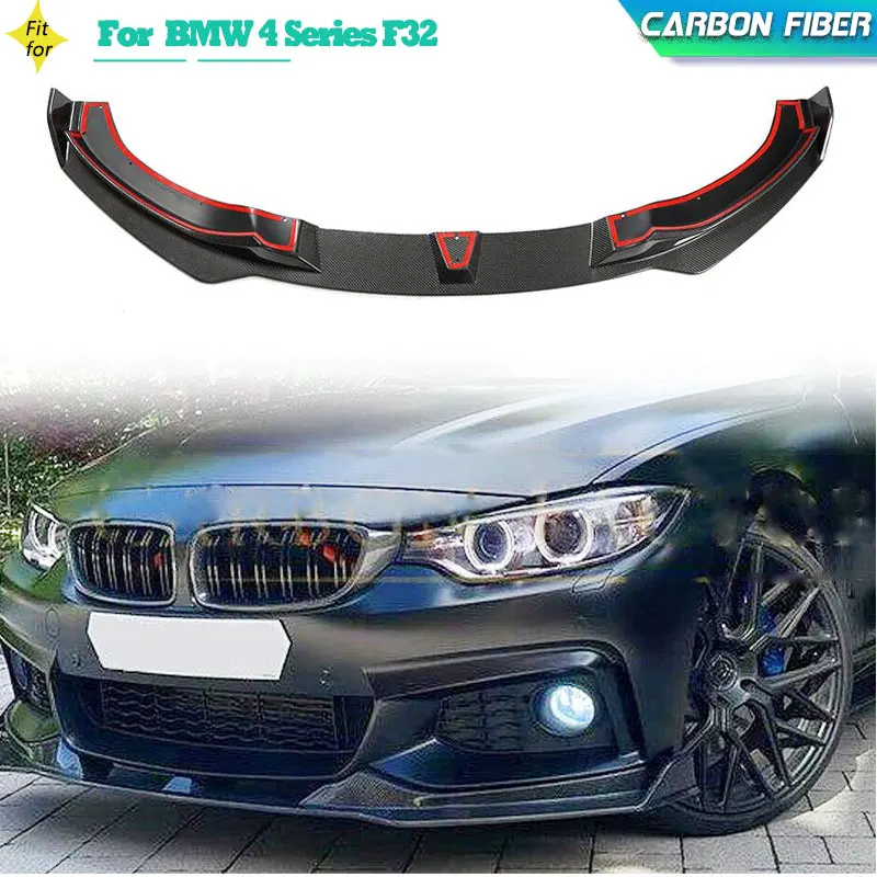 

Carbon Fiber Car Front Bumper Lip Spoiler for BMW 4 Series F32 M Sport 435i 2014-2019 Racing Front Lip Chin Apron Body Kit