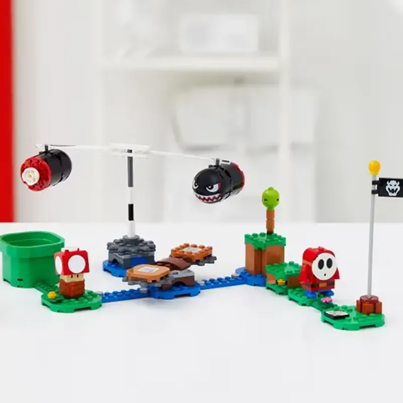 Compatible MOC Sets Super Marioed Series  Boomer Bill Barrage Expansion Set Scanner Code Building Blocks Children's Toys Gift