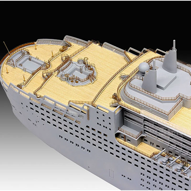3G DIY Model Luxury Cruise Ship Tourist Ship Queen Mary 2 Platinum Edition Large Assembled Ship
