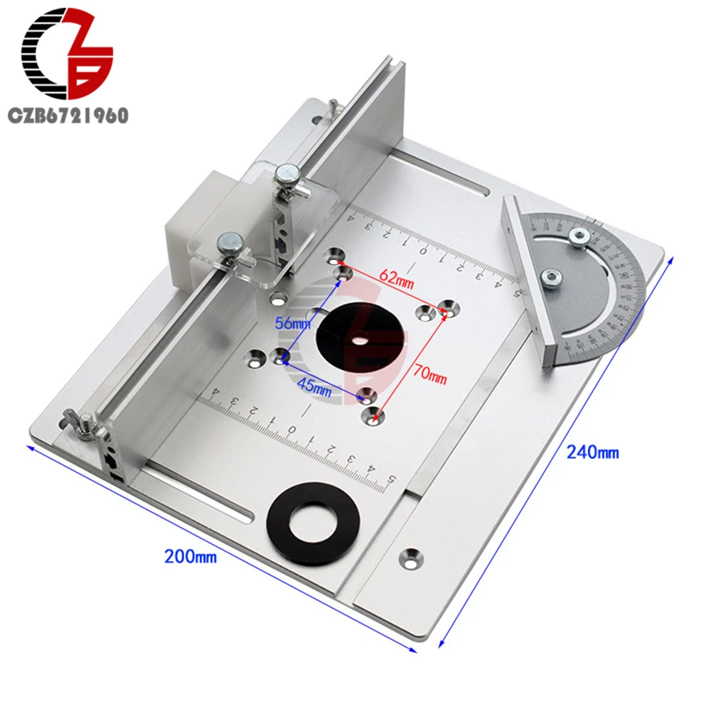 

Router Table Aluminium Insert Plate Router Trimmer Woodworking Wood Router Table Insert Plate Tool Routers Bench Trimming